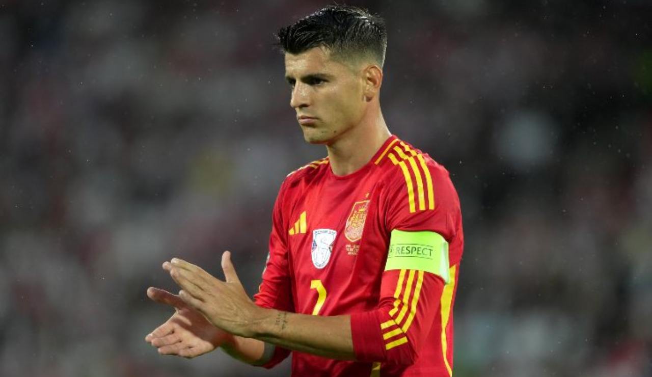 Alvaro Morata in campo con la nazionale della Spagna - foto LaPresse - IlPosticipo.it