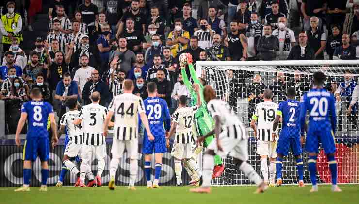 Wojciech Szczesny in maglia Juventus contro il Chelsea