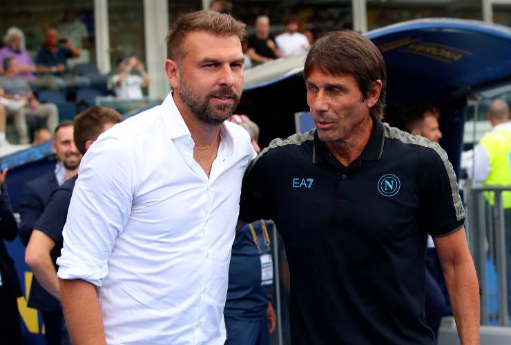 Antonio Conte e Paolo Zanetti prima del match al Bentegodi - foto LaPresse - IlPosticipo.it