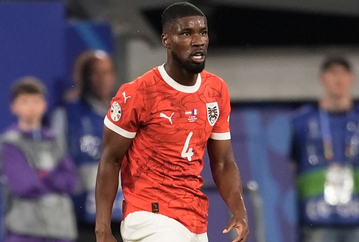 Kevin Danso con la maglia dell'Austria nel match contro la Francia - foto LaPresse - IlPosticipo.it