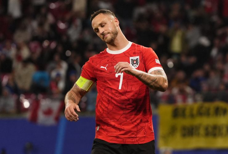 Marko Arnautovic in campo con l'Austria - foto LaPresse - IlPosticipo.it