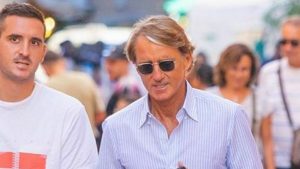 Roberto Mancini e suo figlio Andrea