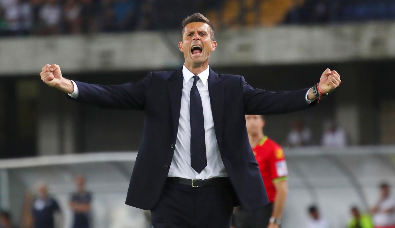 Thiago Motta esulta per la vittoria della sua Juve contro il Verona - foto LaPresse - IlPosticipo.it