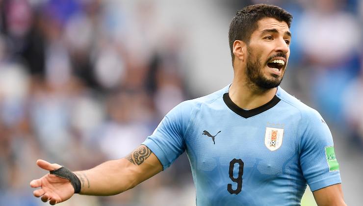 Luis Suarez con la maglia dell'Uruguay