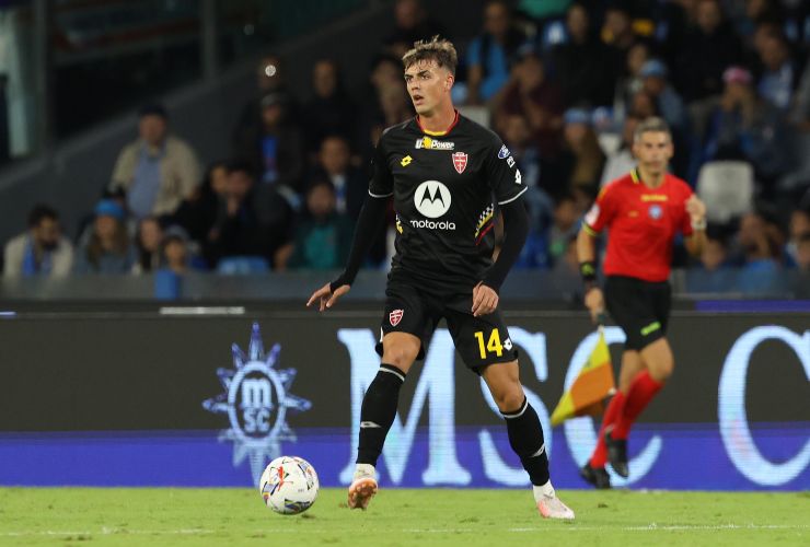 Daniel Maldini in campo con il Monza al Maradona contro il Napoli - foto LaPresse - IlPosticipo.it