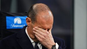 Massimiliano Allegri commosso