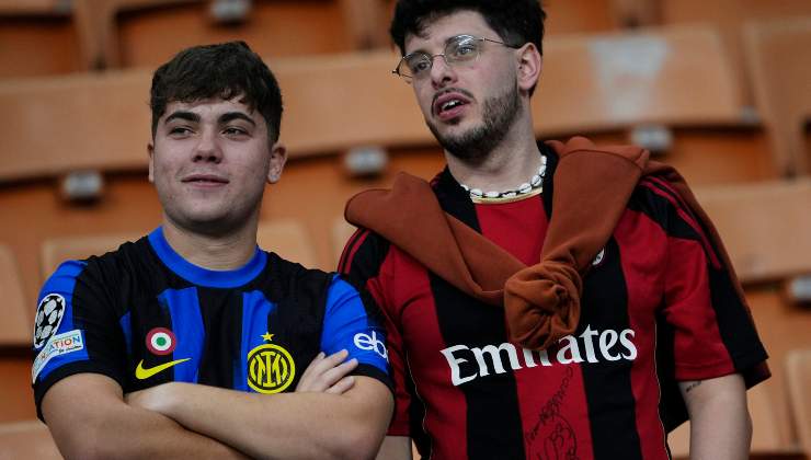 Tifosi di Inter e Milan allo stadio