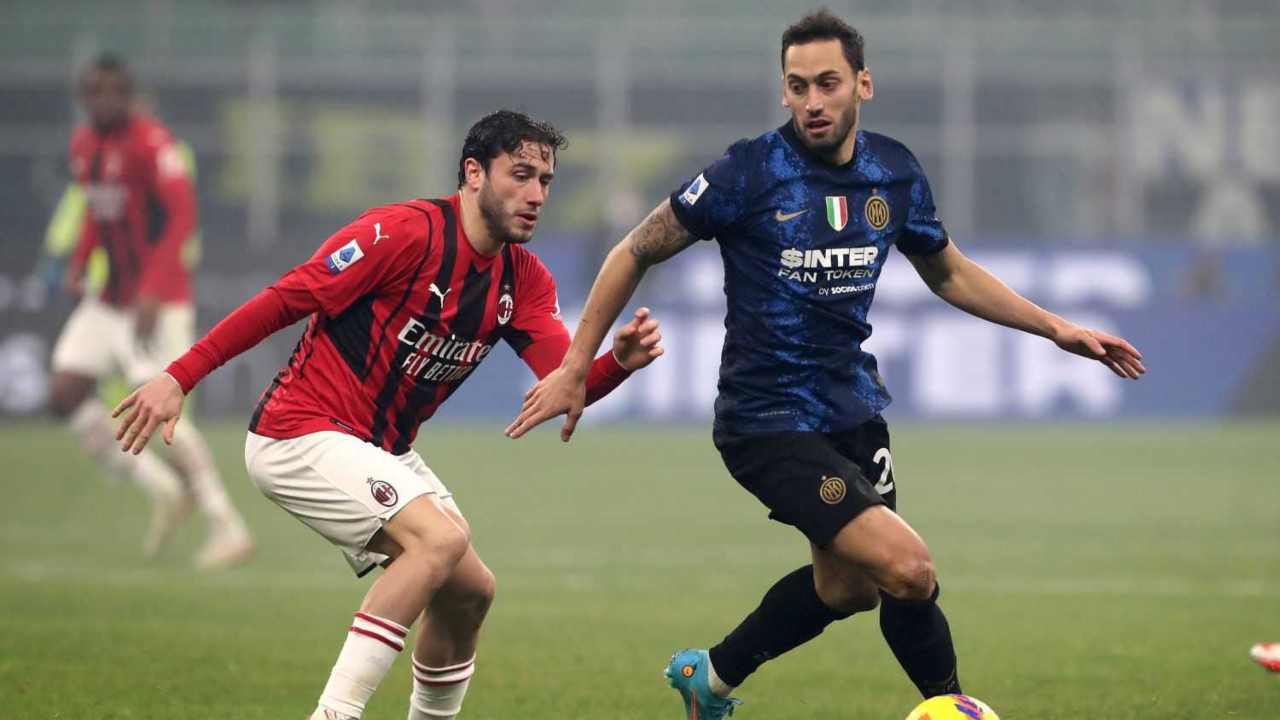 Davide Calabria Hakan Calhanoglu