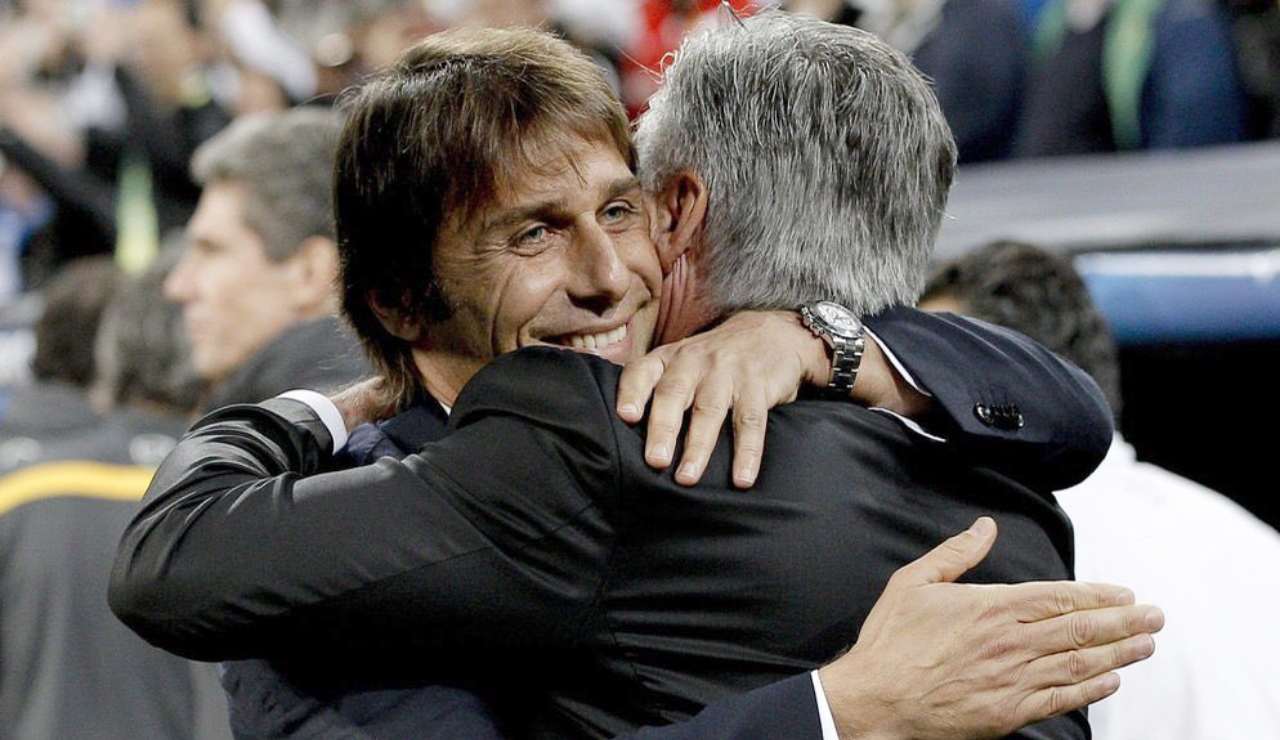 Conte e Ancelotti (Fonte Juventus FR X) - ilposticipo.it